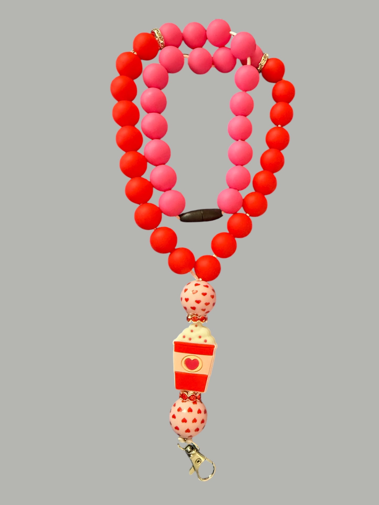 Full Silicone Beaded Lanyard