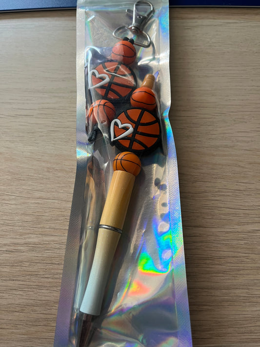 Basketball Pen and Keychain