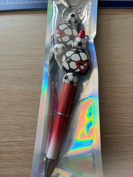 Soccer Pen and Keychain