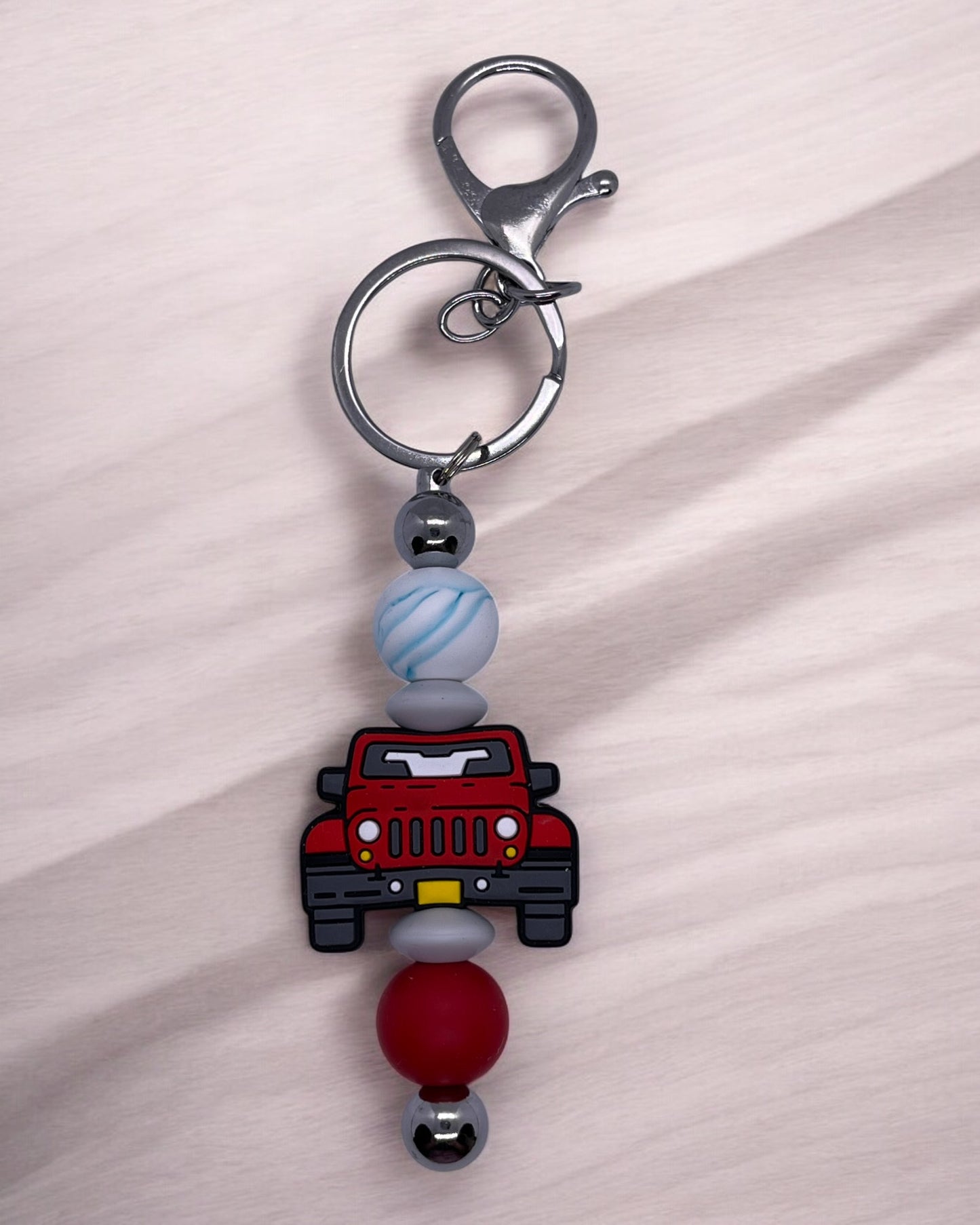 Beaded Bar Keychain