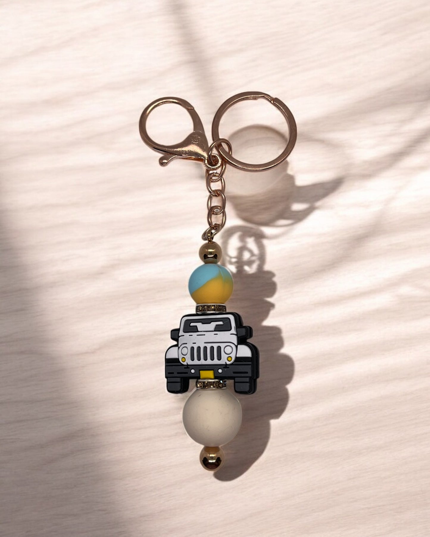 Beaded Bar Keychain