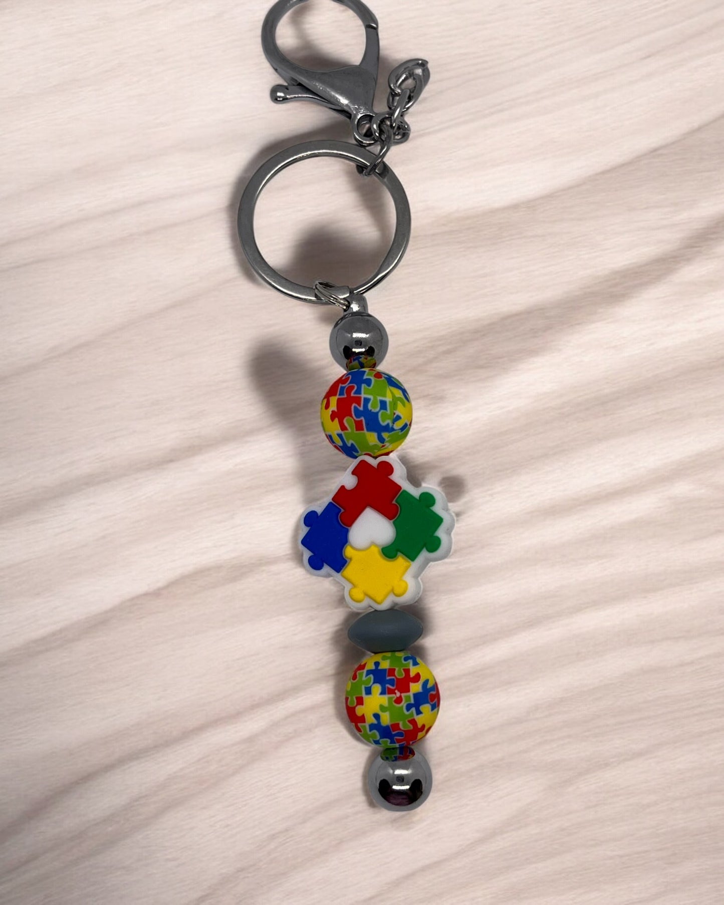 Beaded Bar Keychain