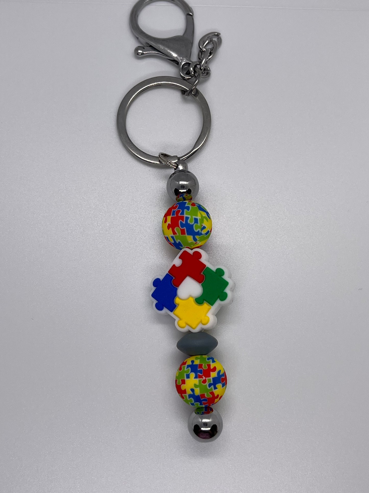 Beaded Bar Keychain