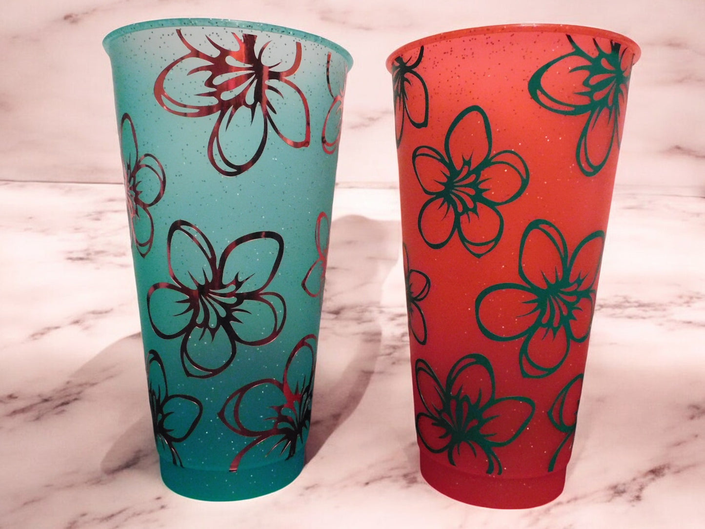 Hawaiian Flowers Cold Cup