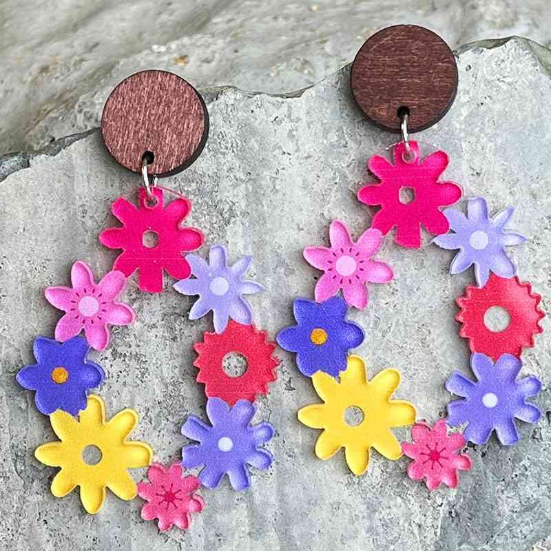 Floral Teardrop Earrings