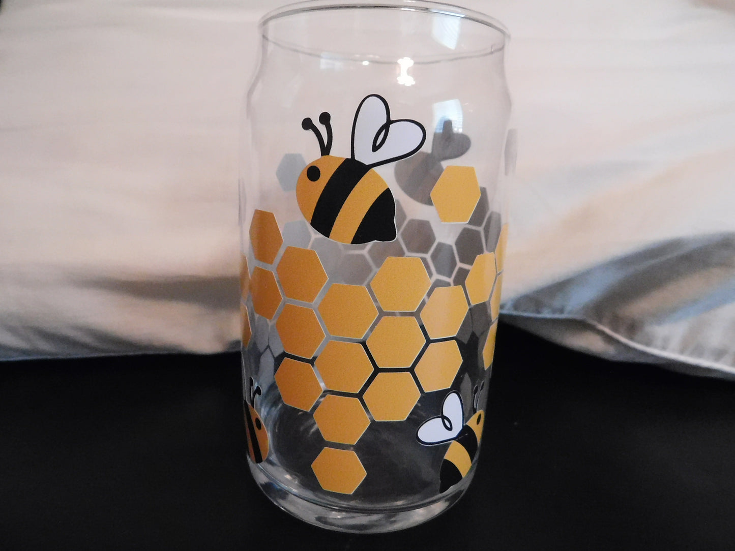 Bee Hive Glass Can Libbey