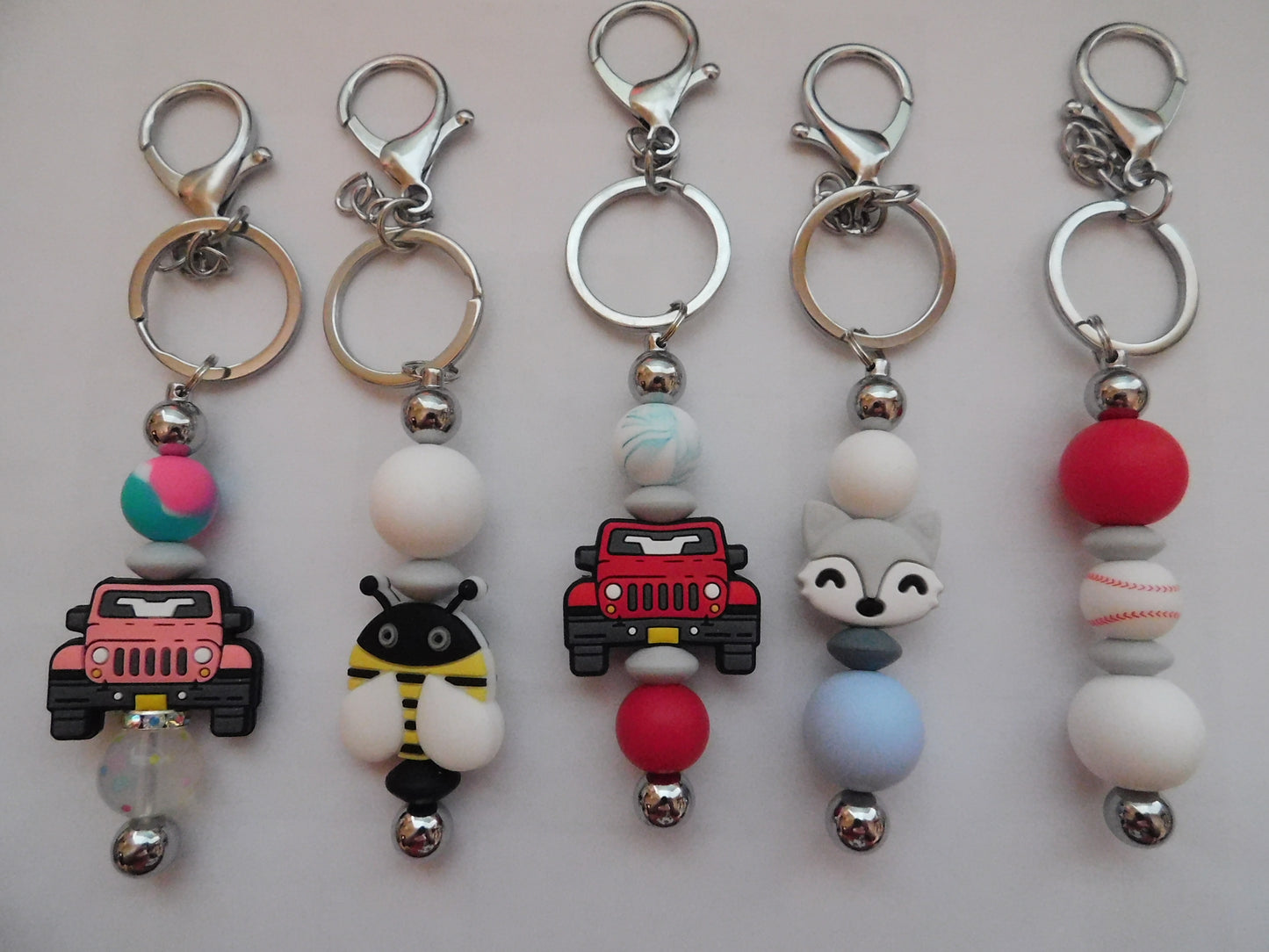 Beaded Bar Keychain