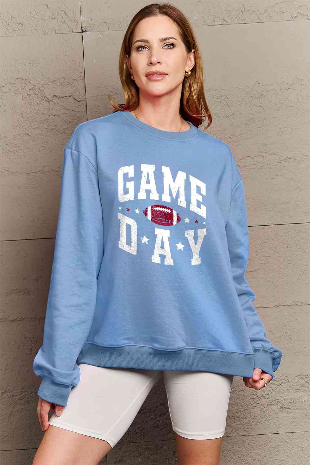 Simply Love Full Size GAME DAY Graphic Sweatshirt